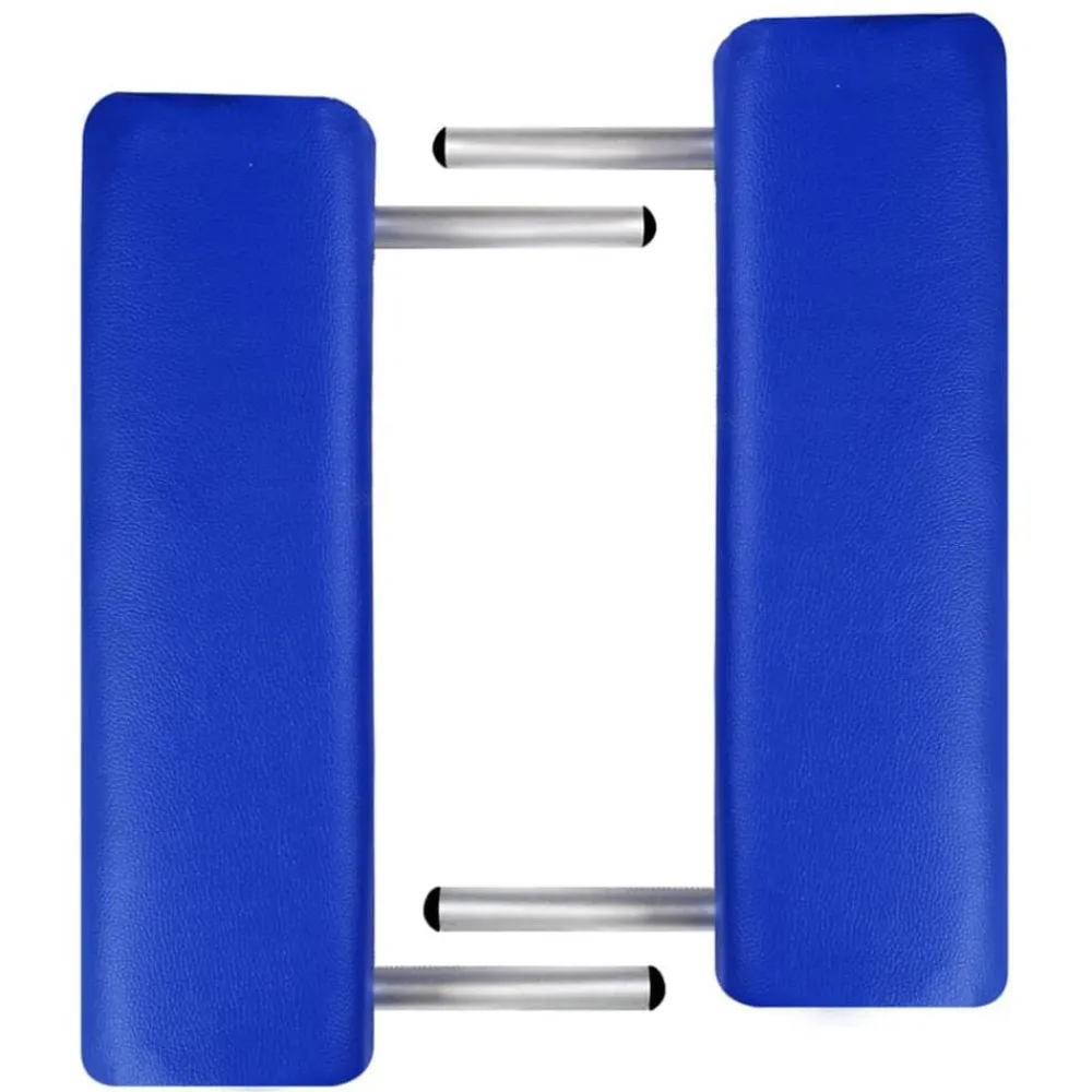 Uiterlijk & Gezondheid*vidaXL Massagetafel met 2 zones inklapbaar aluminum frame Blauw