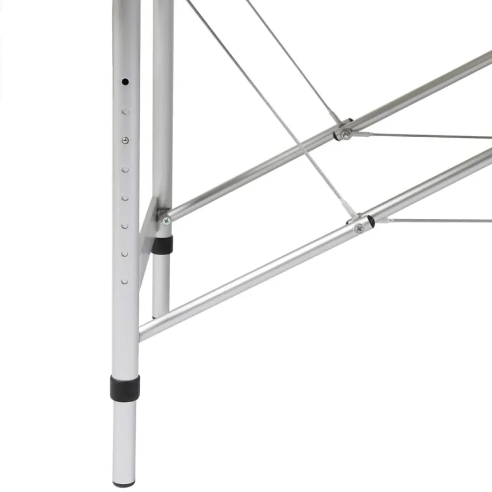 Uiterlijk & Gezondheid*vidaXL Massagetafel met 2 zones inklapbaar aluminum frame Zwart