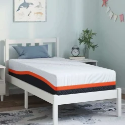 Bedden & Accessoires*vidaXL Matras Wit en Grijs 80 x 160 cm Jacquard stof