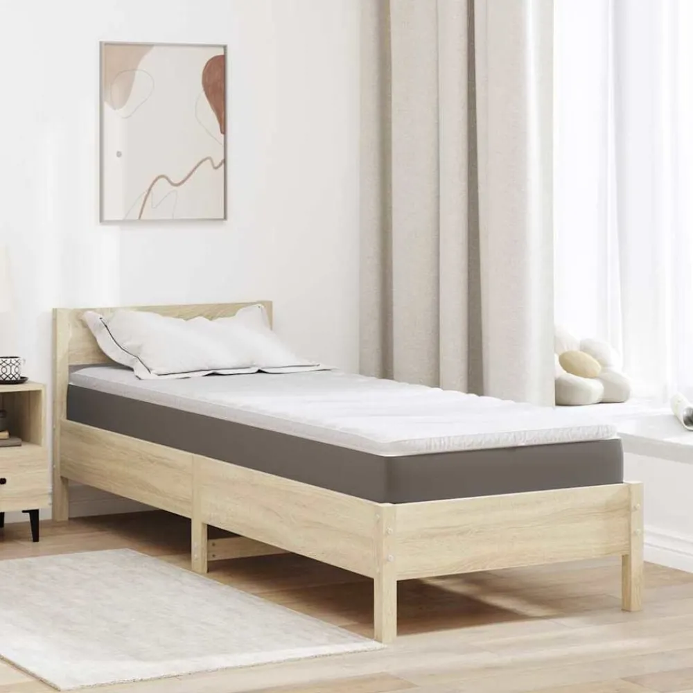 Linnengoed*vidaXL matrastopper Wit 70 x 200 cm Gebreide Stof