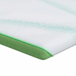 Linnengoed*vidaXL matrastopper Wit en Groen 70 x 200 cm Jacquard Stof