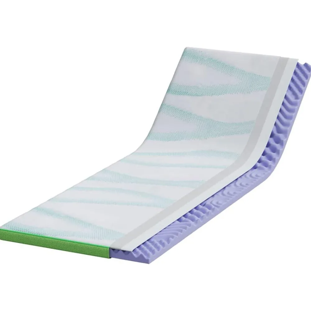 Linnengoed*vidaXL matrastopper Wit en Groen 70 x 200 cm Jacquard Stof