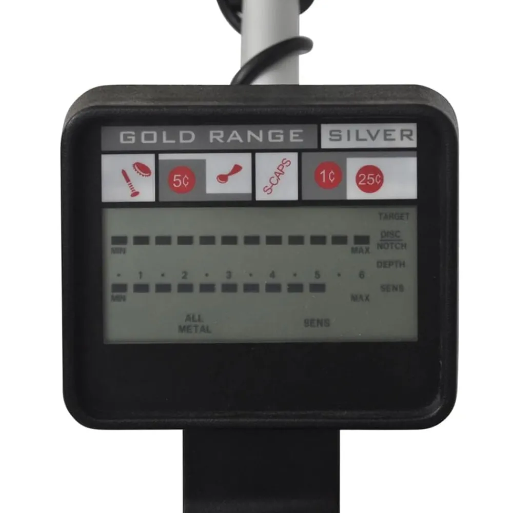 Metaaldetector met LCD-scherm zoekschijf 20cm zoekdiepte 300cm>vidaXL New