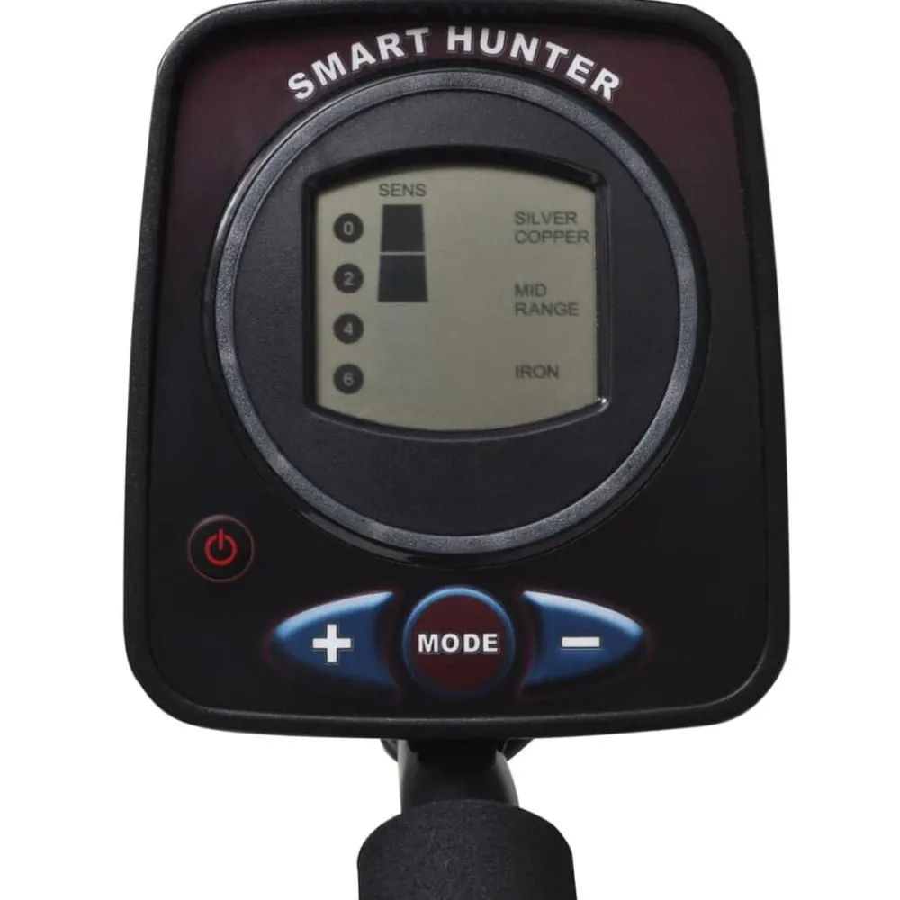 Detectieapparaten & Bevestigingsmiddelen*vidaXL Metaaldetector met LCD-scherm zoekschijf 21cm zoekdiepte 300cm