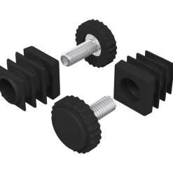 Bouwbeslag*vidaXL Meubel Levelers Verstelbaar 2 pcs Zwart M6 PP