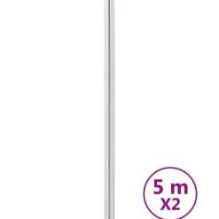Kunst & Entertainment*vidaXL Meubelfolies zelfklevend 90x500 cm PET zilverkleurig