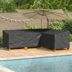 Accessoires Voor Tuinmeubelen*vidaXL Meubelhoes Zwart 250 x 180 x 80 cm 210D Oxford Stof