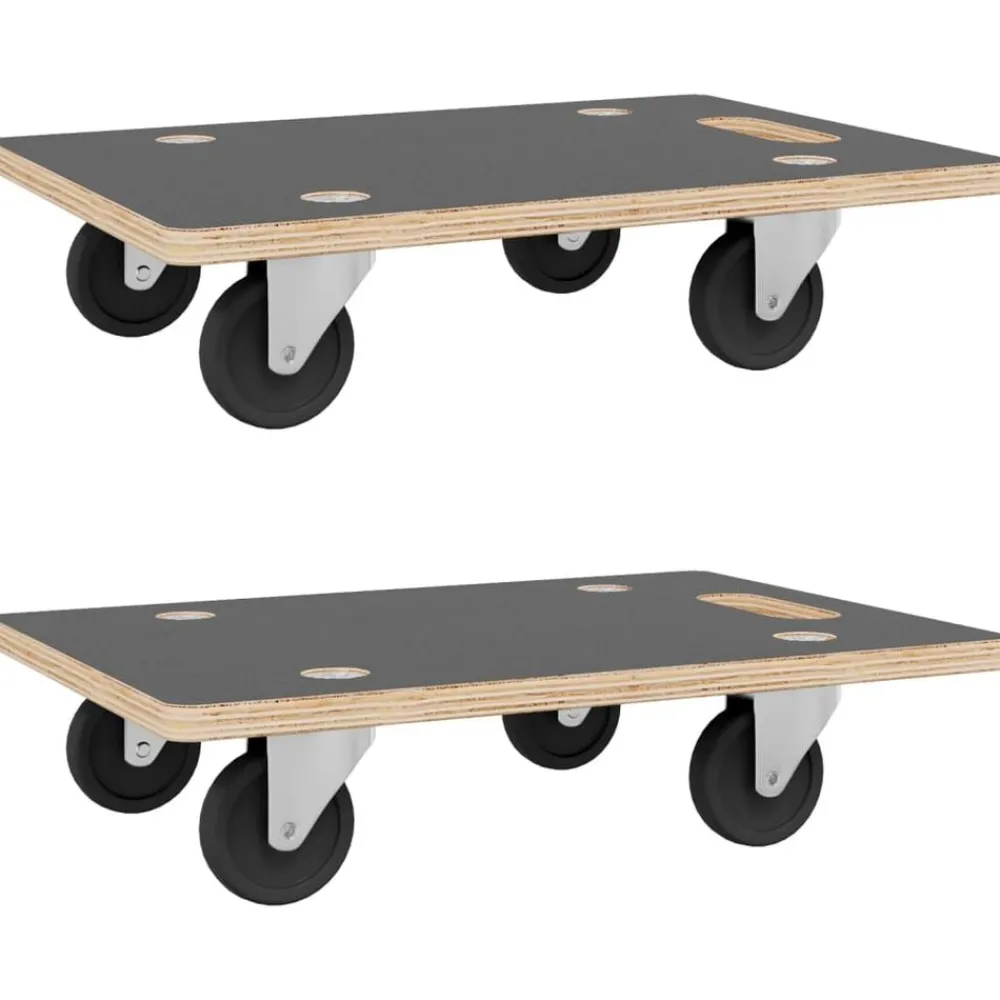 Materiaalbehandeling*vidaXL Meubelhondjes 2 st rechthoekig 250 kg 50x35x11,5 cm