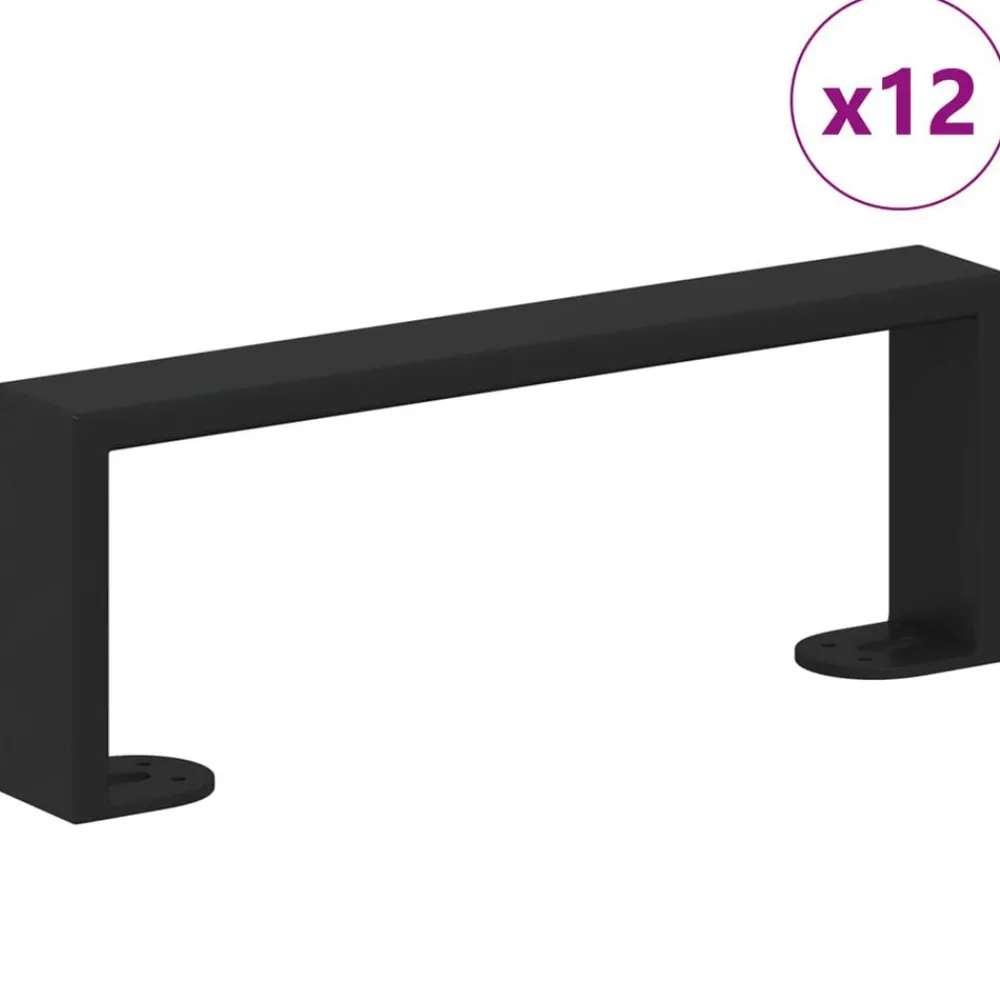 Meubelpoten 12 pcs Zwart 281 x 40,5 x 100 mm IJzer>vidaXL Online