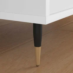 Bouwbeslag*vidaXL Meubelpoten 2 pcs Zwart en Goud Ø 40 x 98 mm IJzer