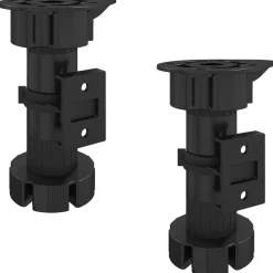 Meubelpoten Verstelbaar 2 pcs Zwart 46 x 46 x 128 mm PP>vidaXL Best