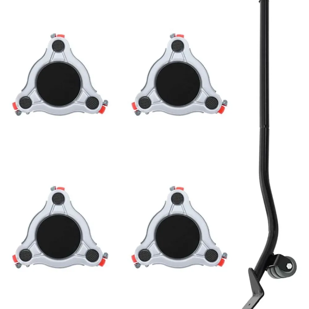 Bouwbeslag*vidaXL Meubelrollers 4 st met lifter 14,5x13,5x4 cm staal 400 kg