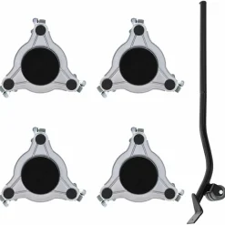 Meubelrollers 4 st met lifter 19x17,5x6 cm staal 1000 kg>vidaXL New