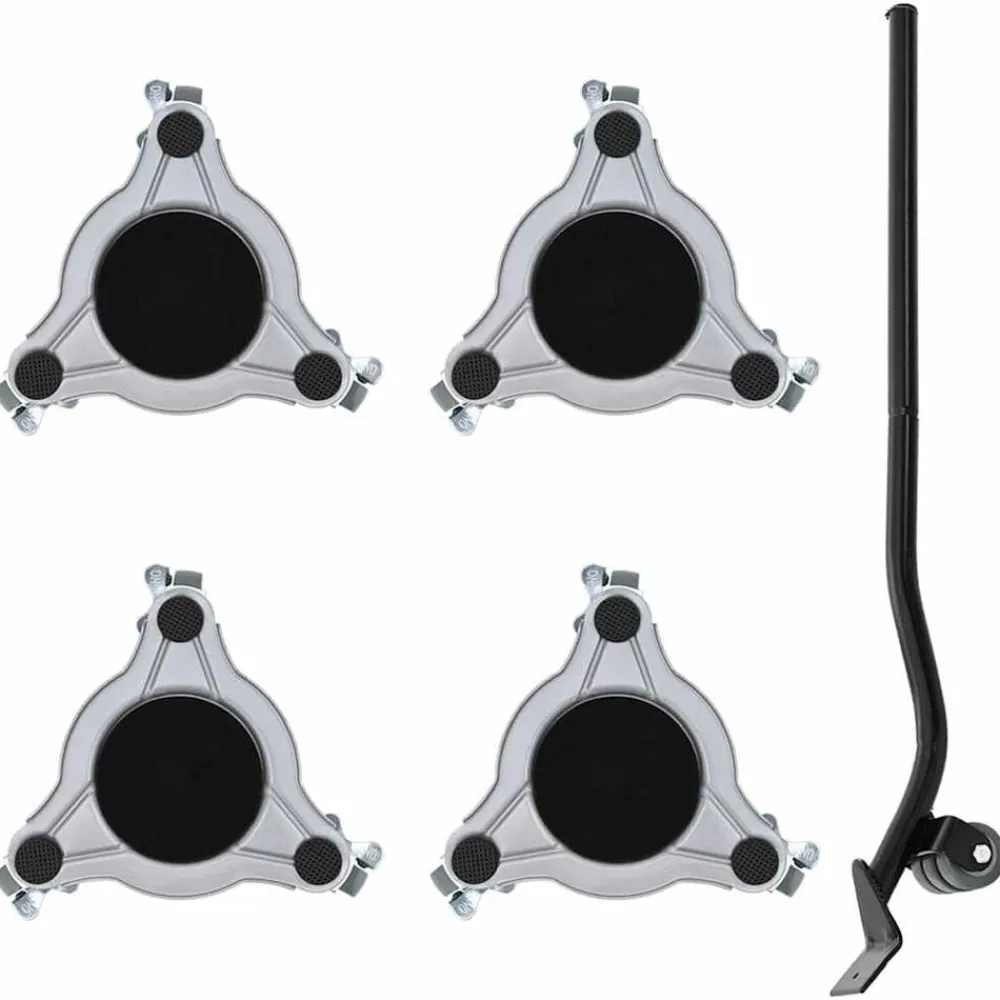 Meubelrollers 4 st met lifter 19x17,5x6 cm staal 1000 kg>vidaXL New