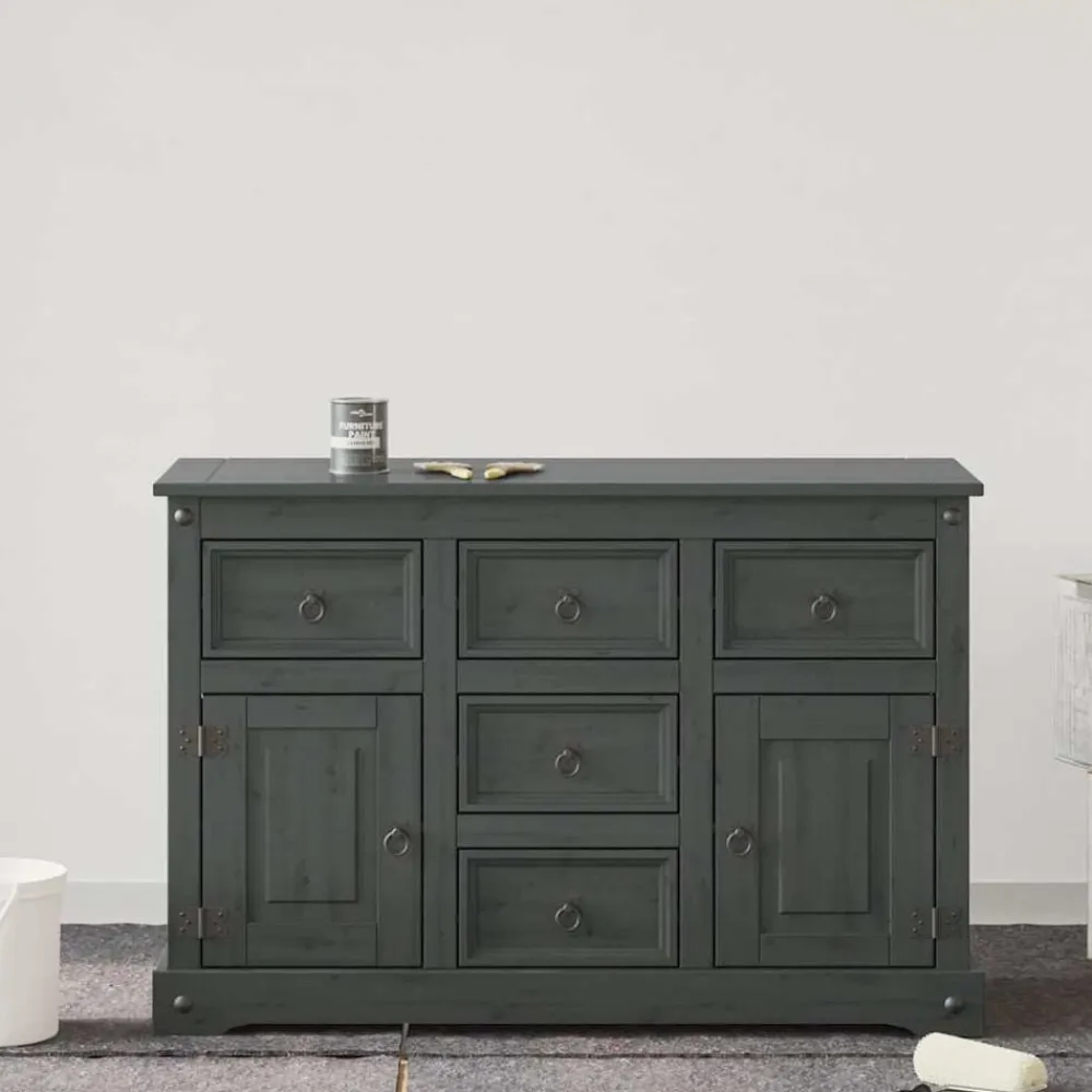 Verbruiksmaterialen Voor De Bouw*vidaXL Meubelverf Grijs 0,75 L Wandprint Koolstof grijs