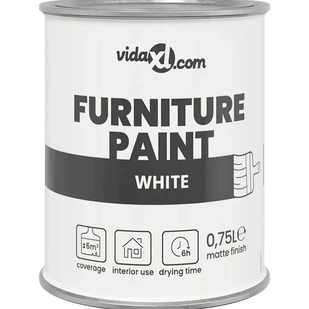 Verbruiksmaterialen Voor De Bouw*vidaXL Meubelverf 0,75 L Wandprint Wit