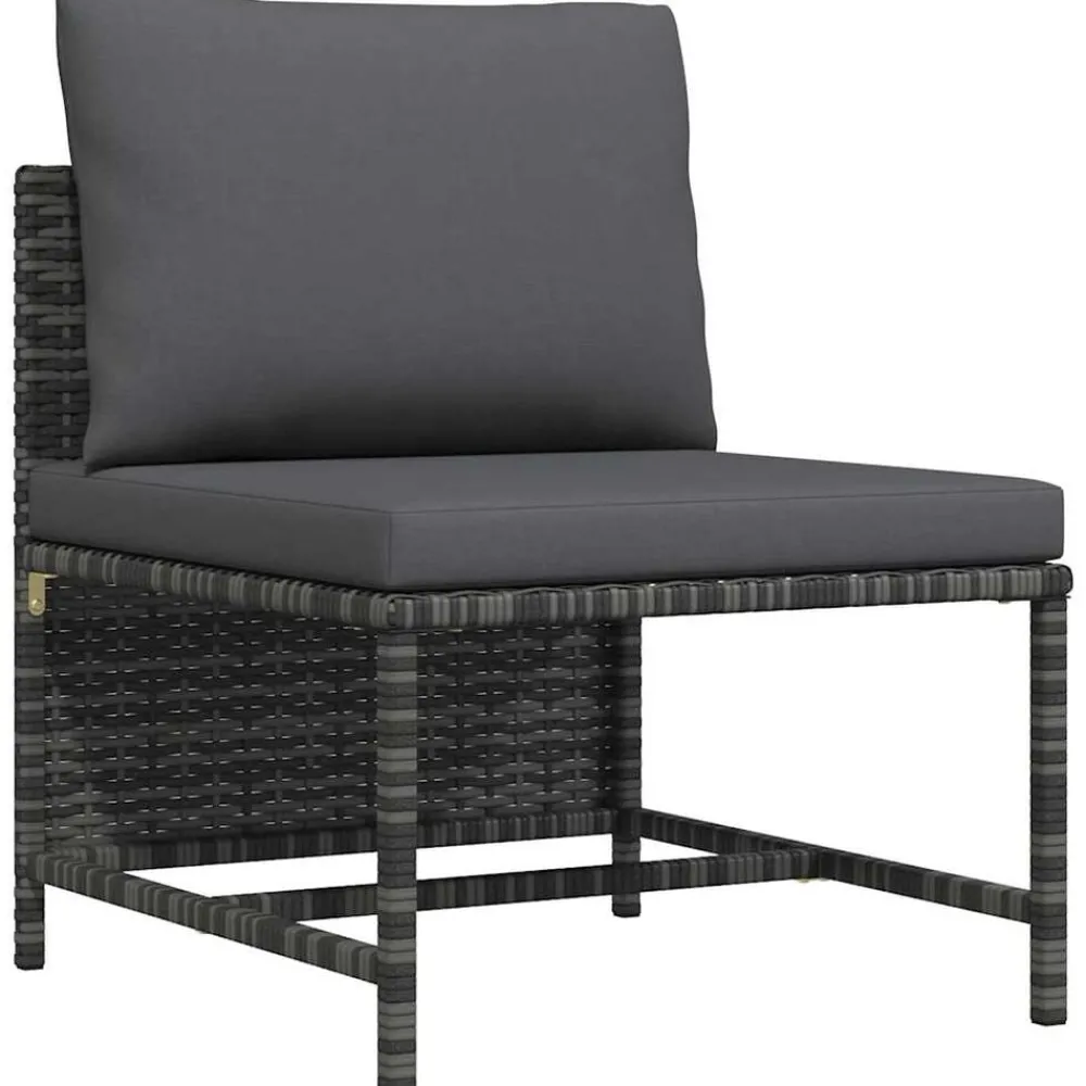 Middenbank sectioneel met kussens poly rattan>vidaXL New