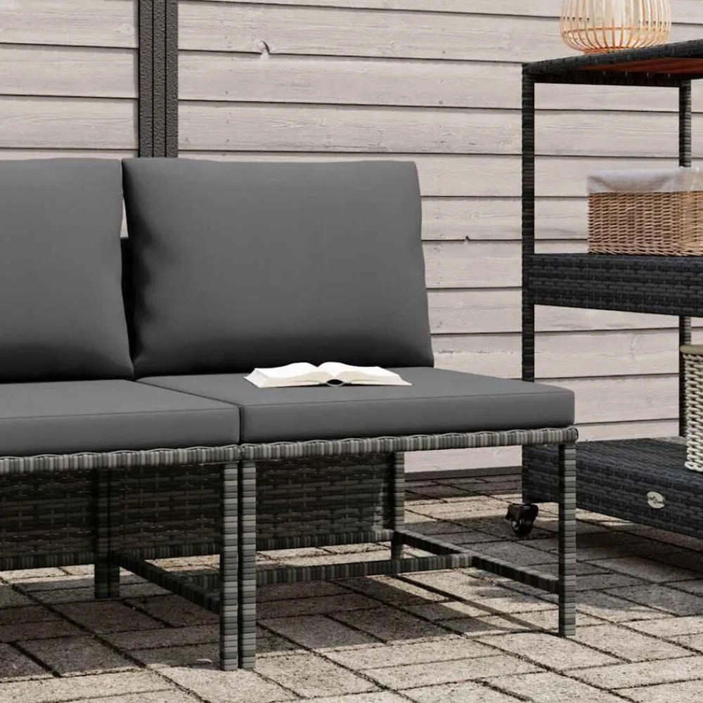 Middenbank sectioneel met kussens poly rattan>vidaXL New