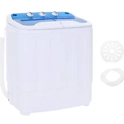 Huishoudelijke Apparaten*vidaXL Mini wasmachine met dubbele trommel 5,6 kg