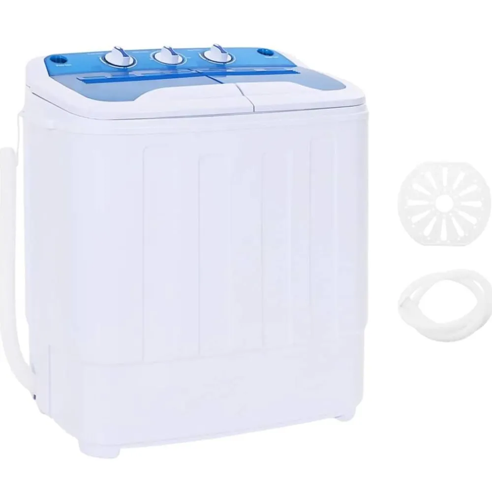 Huishoudelijke Apparaten*vidaXL Mini wasmachine met dubbele trommel 5,6 kg