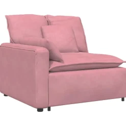 Accessoires Voor Stoelen En Banken*vidaXL Modulaire bank Armleuning eindmodule met kussens 100 cm Roze