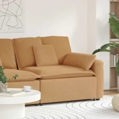 Modulaire bank Armleuning eindmodule met kussens 100 cm>vidaXL Outlet