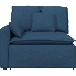 Accessoires Voor Stoelen En Banken*vidaXL Modulaire bank Armleuning eindmodule met kussens 100 cm Blauw