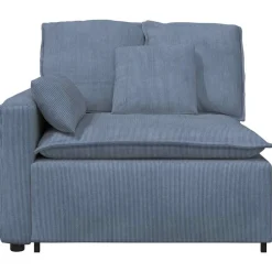 Accessoires Voor Stoelen En Banken*vidaXL Modulaire bank Armleuning eindmodule met kussens 100 cm Blauw