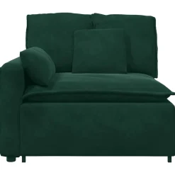 Accessoires Voor Stoelen En Banken*vidaXL Modulaire bank Armleuning eindmodule met kussens 100 cm Donkergroen