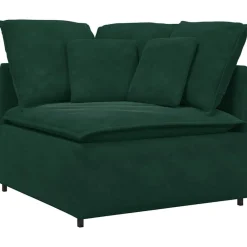 Accessoires Voor Stoelen En Banken*vidaXL Modulaire bank hoekmodule met kussens 100 cm Donkergroen