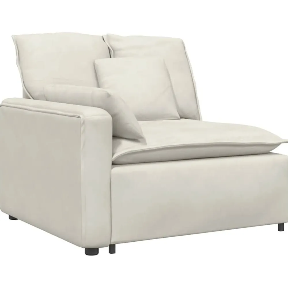 Modulaire bank met kussens crèmekleurig>vidaXL Outlet