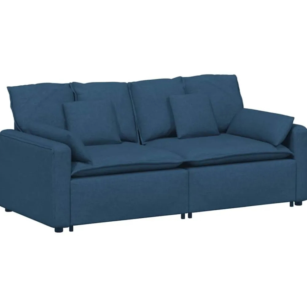 Accessoires Voor Stoelen En Banken*vidaXL Modulaire bank met kussens Blauw