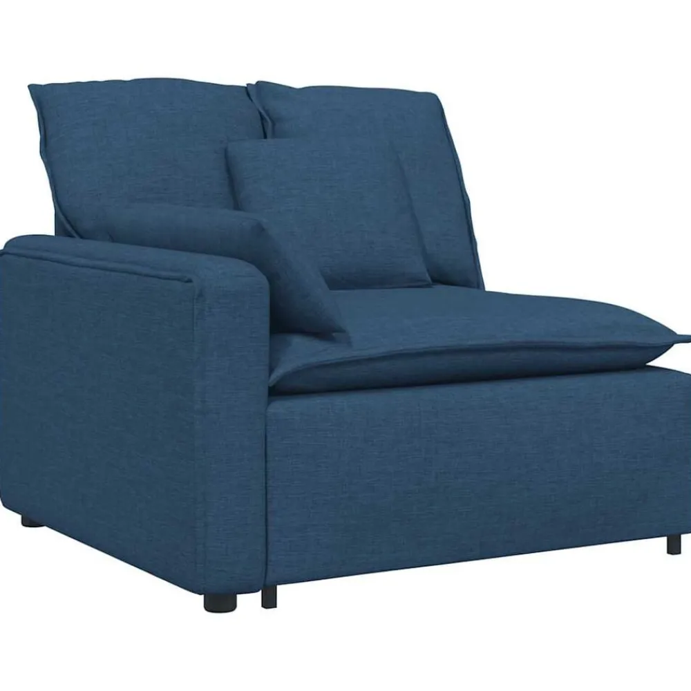 Accessoires Voor Stoelen En Banken*vidaXL Modulaire bank met kussens Blauw