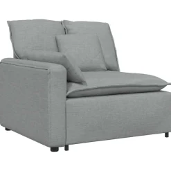 Accessoires Voor Stoelen En Banken*vidaXL Modulaire bank met kussens stof Lichtgrijs