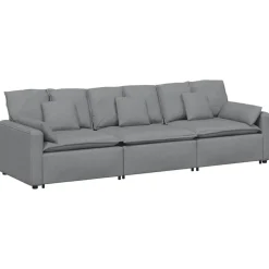 Accessoires Voor Stoelen En Banken*vidaXL Modulaire bank met kussens Lichtgrijs