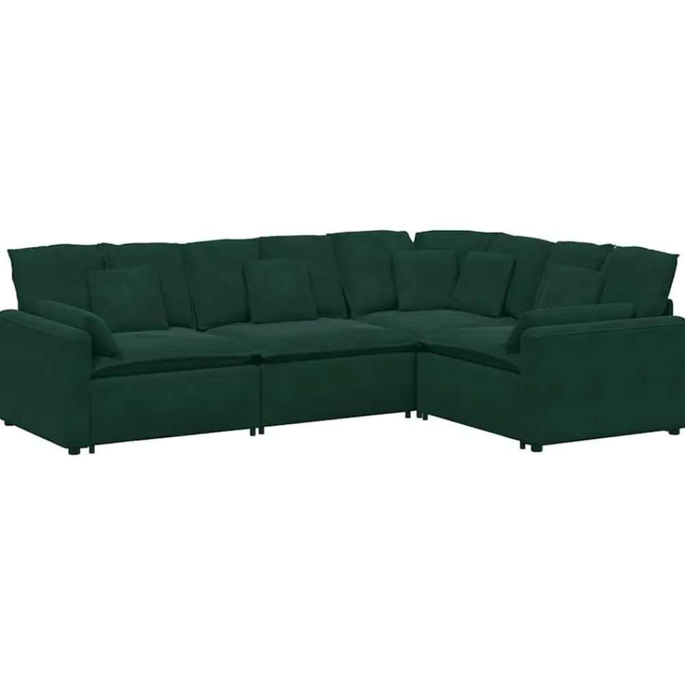 Modulaire bank met kussens fluweel>vidaXL New