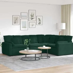 Modulaire bank met kussens fluweel>vidaXL New