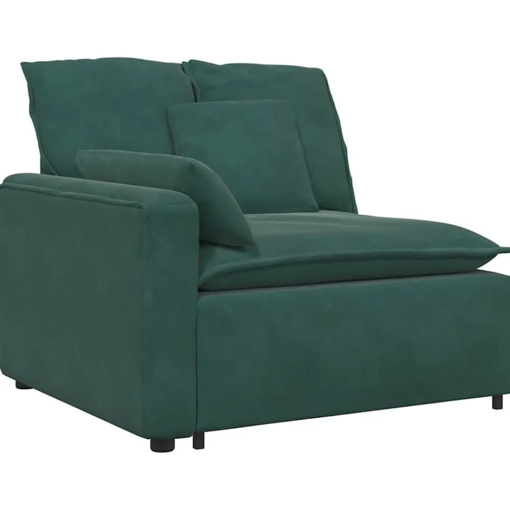 Accessoires Voor Stoelen En Banken*vidaXL Modulaire bank met kussens Donkergroen