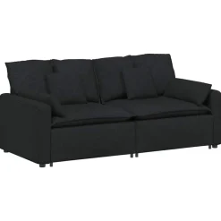 Accessoires Voor Stoelen En Banken*vidaXL Modulaire bank met kussens Zwart