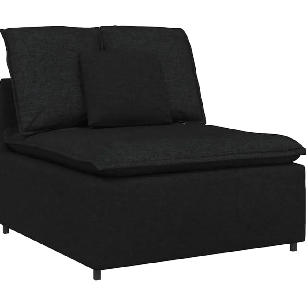 Accessoires Voor Stoelen En Banken*vidaXL Modulaire bank middenmodule met kussens 100 cm Zwart