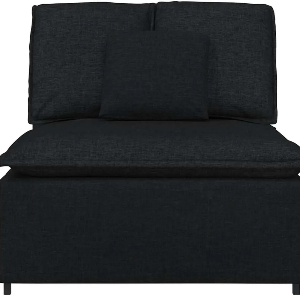 Accessoires Voor Stoelen En Banken*vidaXL Modulaire bank middenmodule met kussens 100 cm Zwart