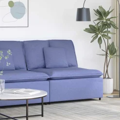 Modulaire bank middenmodule met kussens 100 cm spijkerblauw>vidaXL Sale