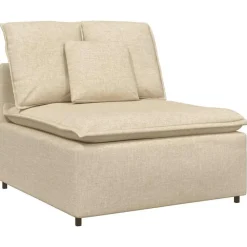 Accessoires Voor Stoelen En Banken*vidaXL Modulaire bank middenmodule met kussens 100 cm crèmekleurig Crème