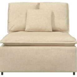 Accessoires Voor Stoelen En Banken*vidaXL Modulaire bank middenmodule met kussens 100 cm crèmekleurig Cr&egrave;me