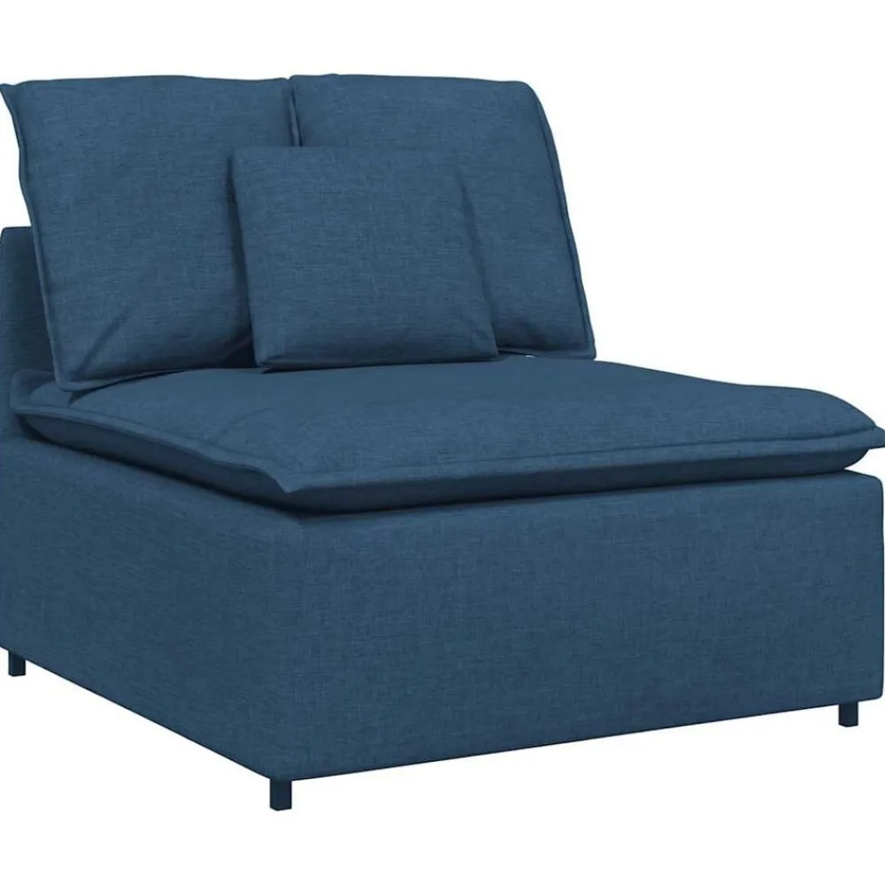 Accessoires Voor Stoelen En Banken*vidaXL Modulaire bank middenmodule met kussens 100 cm Blauw