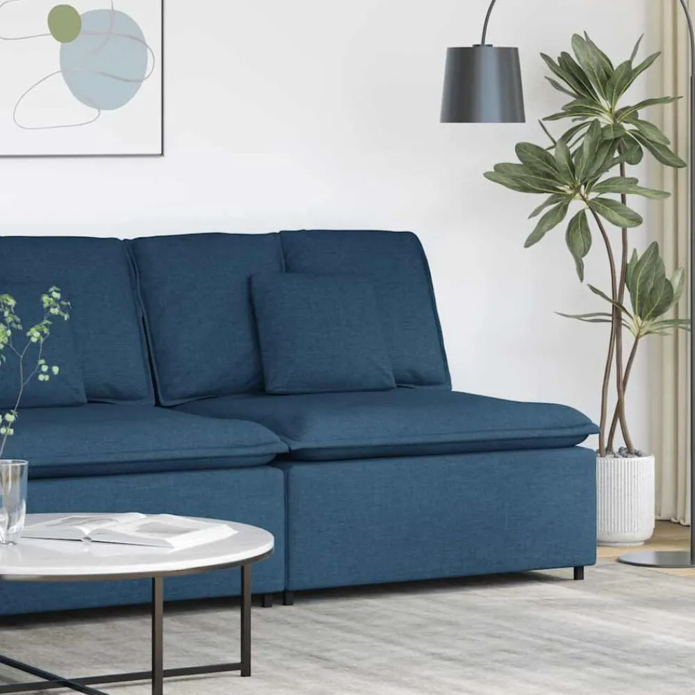 Accessoires Voor Stoelen En Banken*vidaXL Modulaire bank middenmodule met kussens 100 cm Blauw