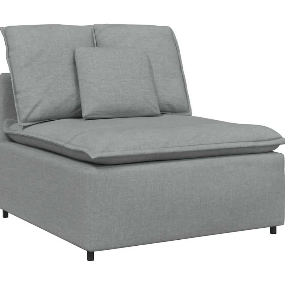 Accessoires Voor Stoelen En Banken*vidaXL Modulaire bank middenmodule met kussens 100 cm Lichtgrijs
