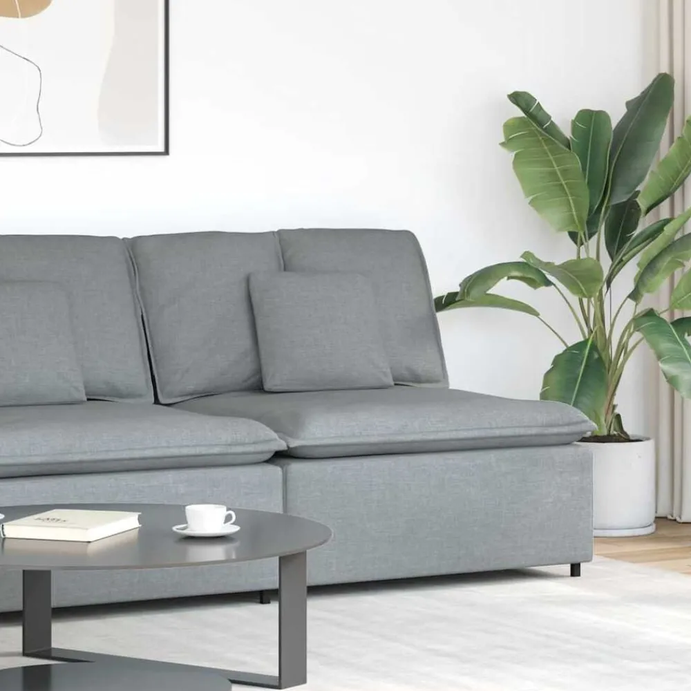 Accessoires Voor Stoelen En Banken*vidaXL Modulaire bank middenmodule met kussens 100 cm Lichtgrijs