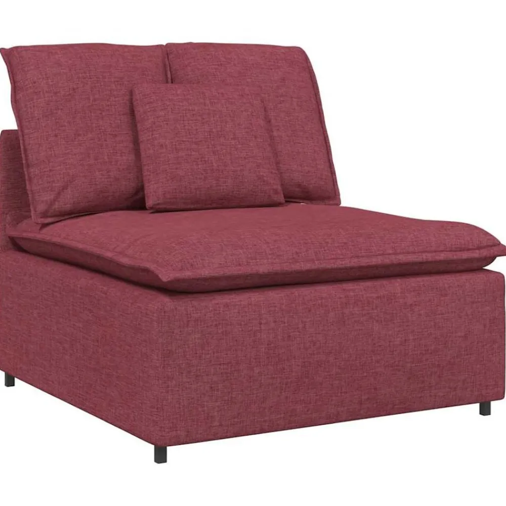 Accessoires Voor Stoelen En Banken*vidaXL Modulaire bank middenmodule met kussens 100 cm Wijnrood