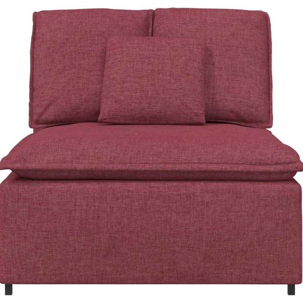 Accessoires Voor Stoelen En Banken*vidaXL Modulaire bank middenmodule met kussens 100 cm Wijnrood